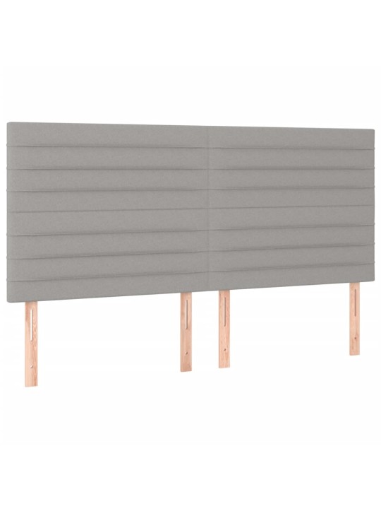 Box spring postel s matrací světle šedá 200 x 200 cm textil