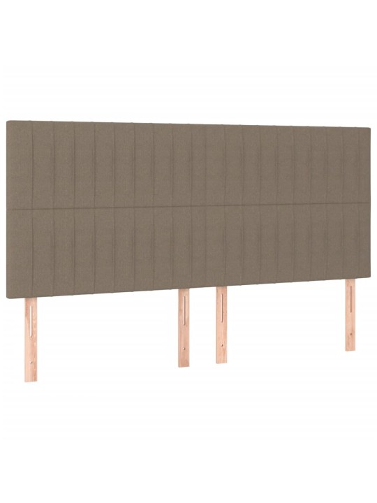 Box spring postel s matrací taupe 160x200 cm textil