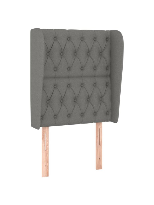Box spring postel s matrací tmavě šedá 80 x 200 cm textil
