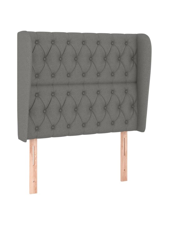 Box spring postel s matrací tmavě šedá 90x200 cm textil