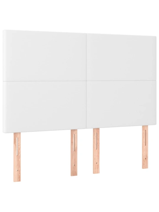 Box spring postel s matrací bílá 140 x 190 cm umělá kůže