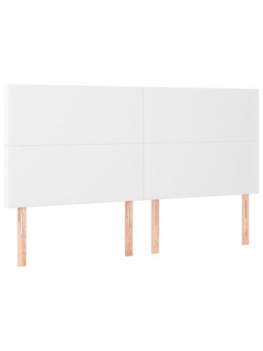 Box spring postel s matrací bílá 160x200 cm umělá kůže