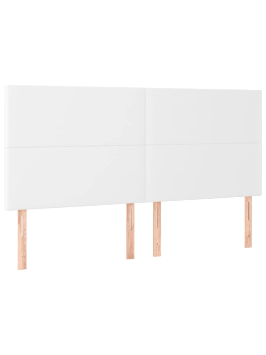 Box spring postel s matrací bílá 160x200 cm umělá kůže