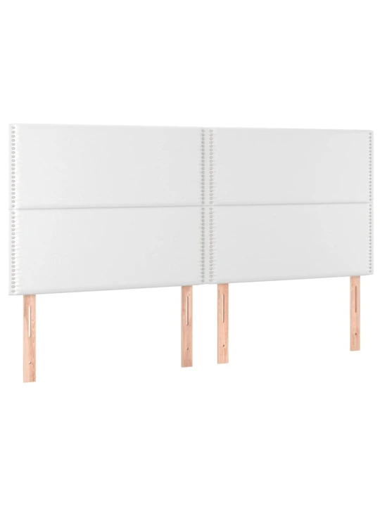 Box spring postel s matrací bílá 200x200 cm umělá kůže