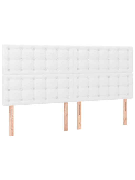 Box spring postel s matrací bílá 180x200 cm umělá kůže