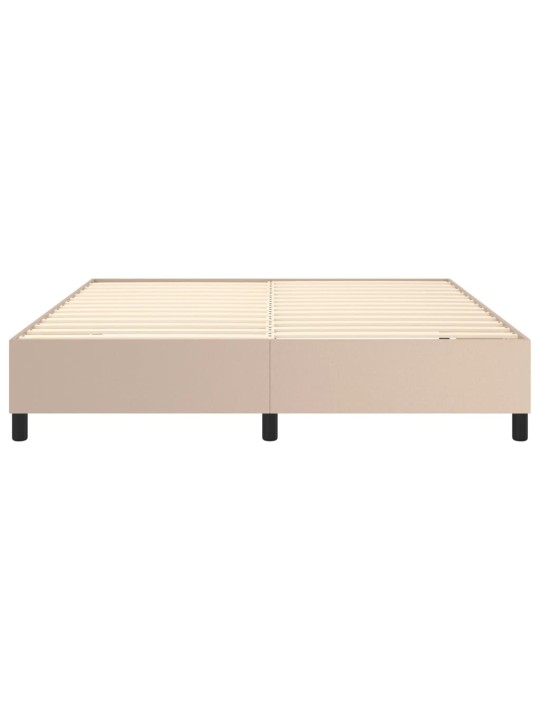 Box spring postel s matrací cappuccino 180 x 200 cm umělá kůže