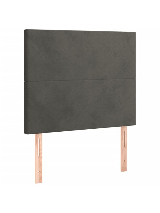 Box spring postel s matrací tmavě šedá 90x190 cm samet