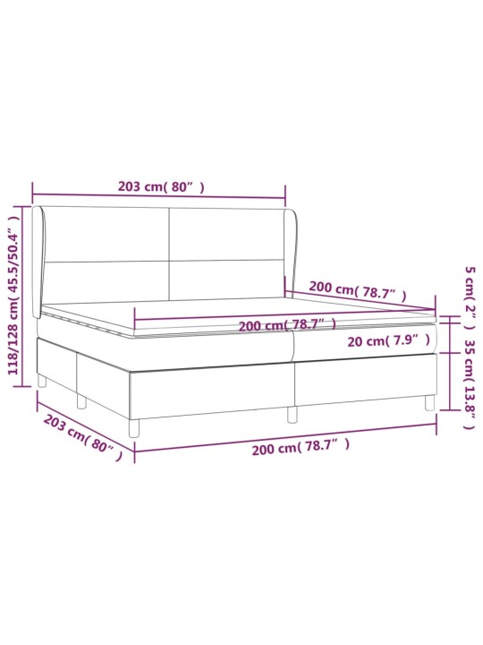 Box spring postel s matrací růžová 200x200 cm samet