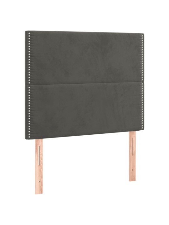 Box spring postel s matrací tmavě šedá 90x190 cm samet