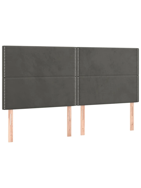 Box spring postel s matrací tmavě šedá 180x200 cm samet