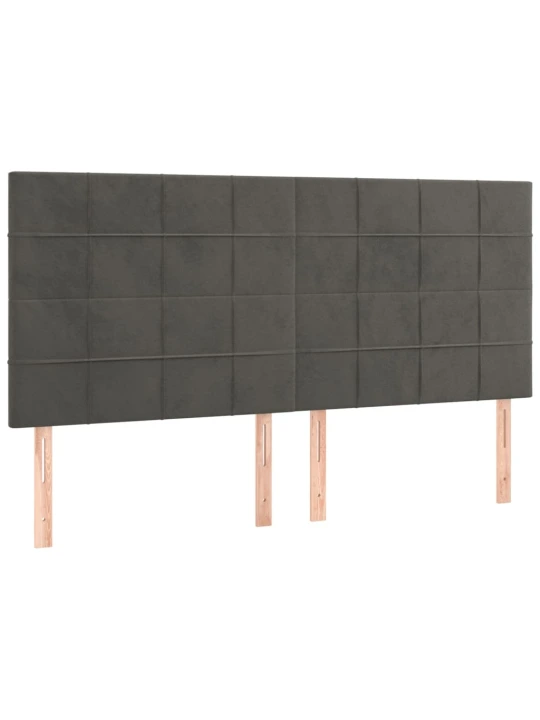Box spring postel s matrací tmavě šedá 180x200 cm samet