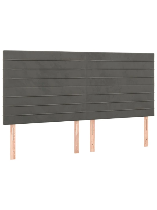 Box spring postel s matrací tmavě šedá 160x200 cm samet