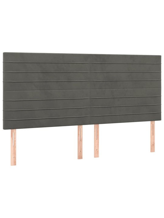 Box spring postel s matrací tmavě šedá 200x200 cm samet