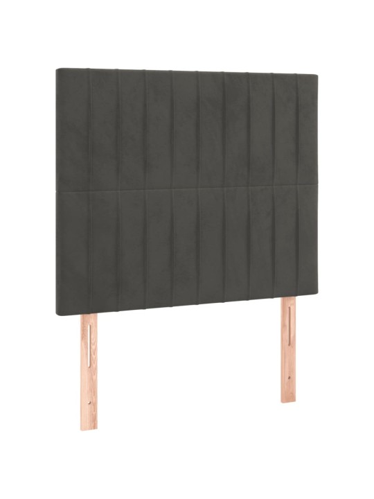 Box spring postel s matrací tmavě šedá 90x190 cm samet