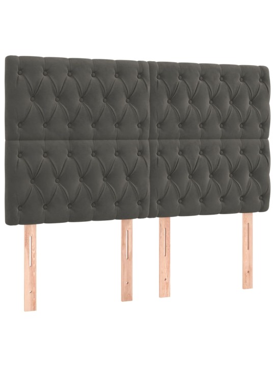Box spring postel s matrací tmavě šedá 160x200 cm samet