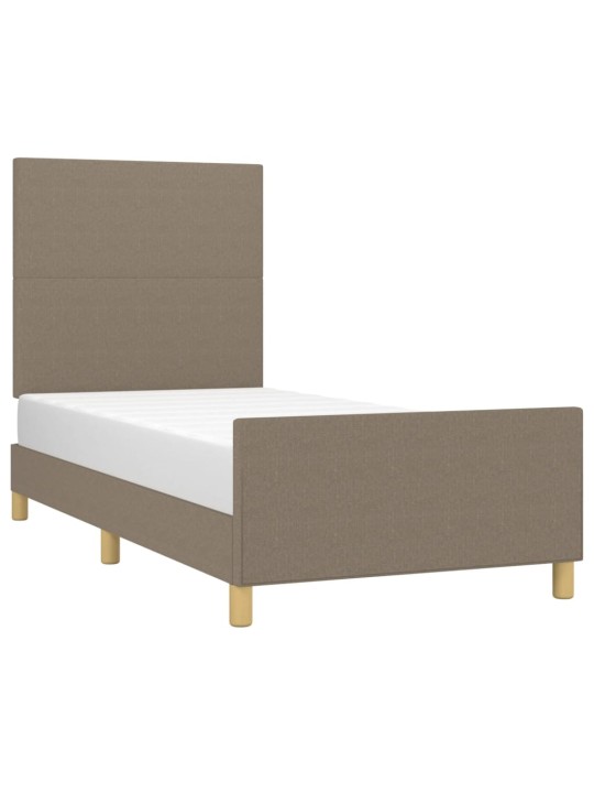 Rám postele bez matrací taupe 90x190 cm textil