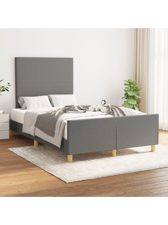 Rám postele bez matrace tmavě šedá 120 x 200 cm textil