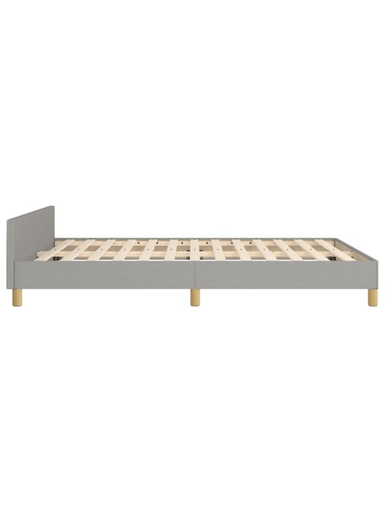 Rám postele bez matrace světle šedý 140 x 190 cm textil