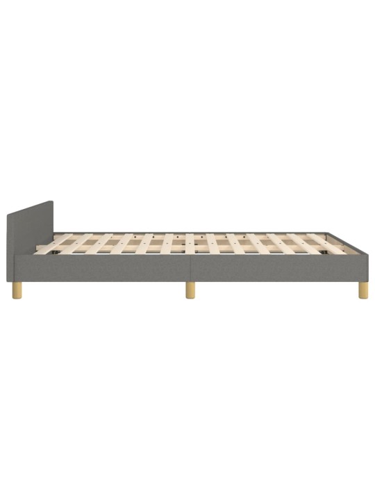 Rám postele bez matrace tmavě šedý 140 x 190 cm textil