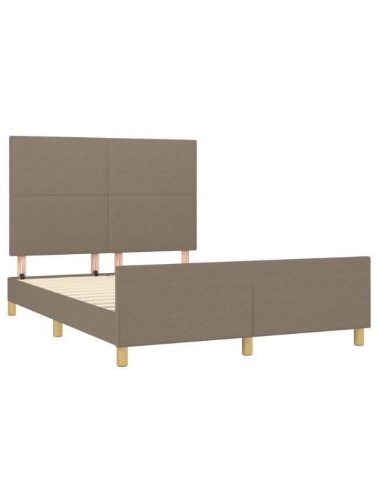 Rám postele bez matrace taupe 140 x 200 cm textil
