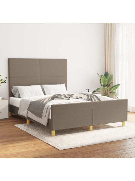 Rám postele bez matrace taupe 140 x 200 cm textil