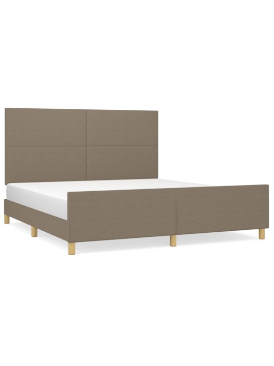 Rám postele bez matrace taupe 160 x 200 cm textil