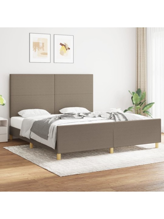 Rám postele bez matrace taupe 180 x 200 cm textil