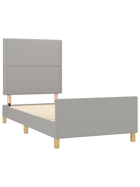 Rám postele bez matrace světle šedá 80 x 200 cm textil