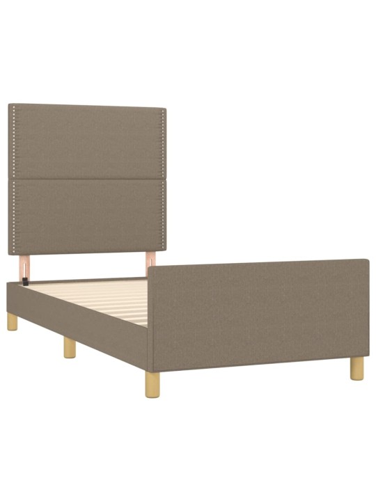 Rám postele bez matrací taupe 90x190 cm textil
