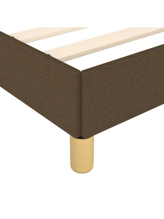Rám postele bez matrace tmavě hnědý 140 x 190 cm textil