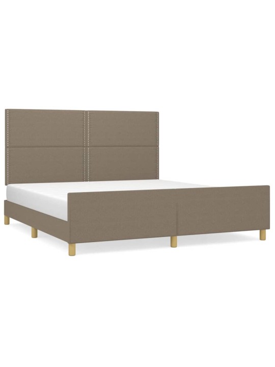 Rám postele bez matrace taupe 160 x 200 cm textil