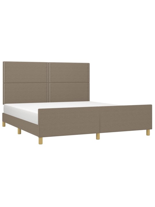 Rám postele bez matrace taupe 160 x 200 cm textil