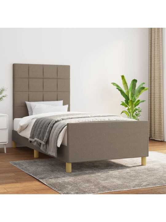 Rám postele bez matrací taupe 80x200 cm textil