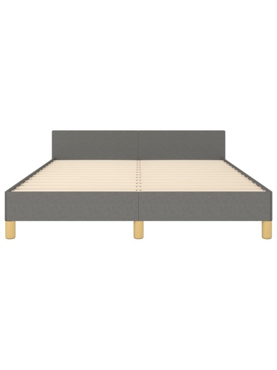 Rám postele bez matrace tmavě šedý 140 x 190 cm textil