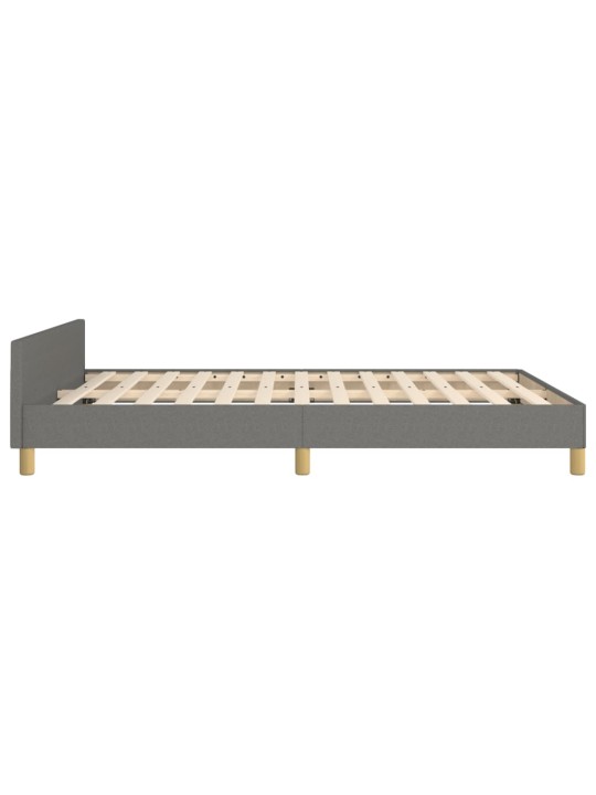 Rám postele bez matrace tmavě šedý 140 x 190 cm textil