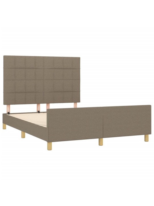 Rám postele bez matrace taupe 140 x 190 cm textil