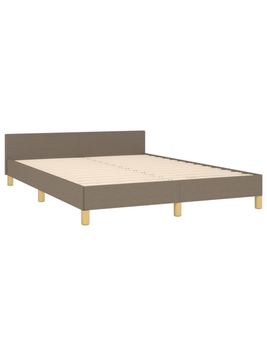 Rám postele bez matrace taupe 140 x 190 cm textil