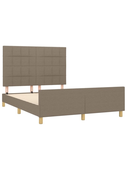 Rám postele bez matrace taupe 140 x 200 cm textil