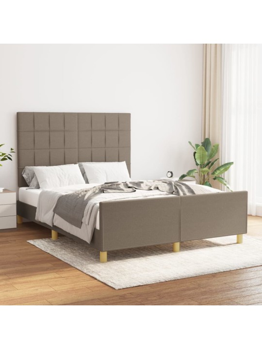 Rám postele bez matrace taupe 140 x 200 cm textil