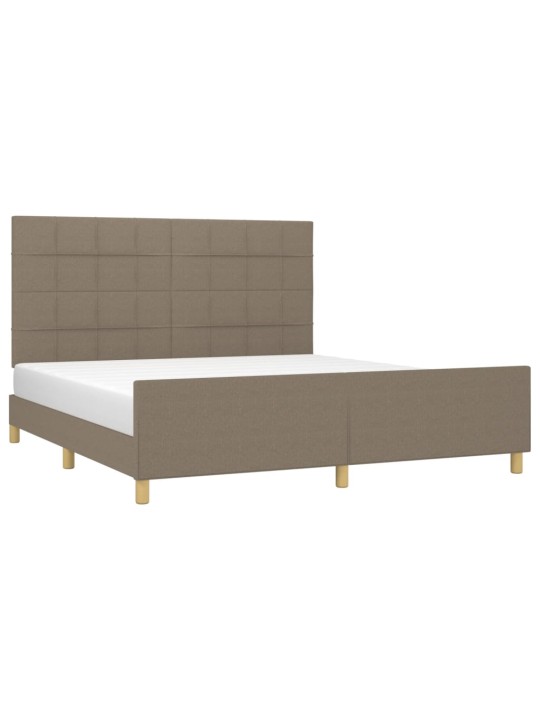 Rám postele bez matrace taupe 160 x 200 cm textil