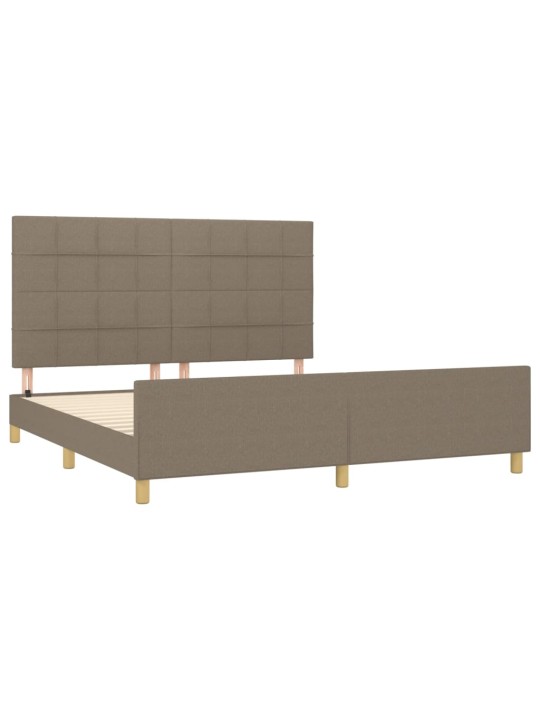 Rám postele bez matrace taupe 160 x 200 cm textil