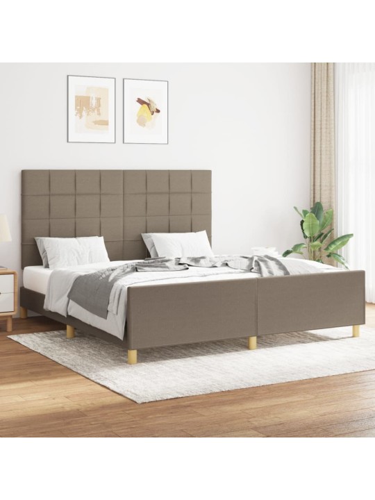 Rám postele bez matrace taupe 160 x 200 cm textil