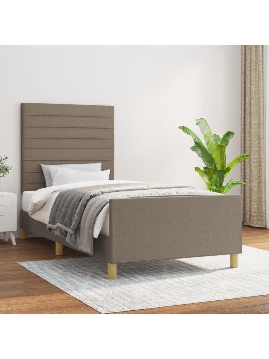 Rám postele bez matrací taupe 80x200 cm textil