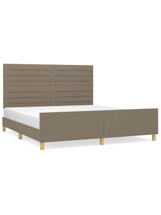 Rám postele bez matrace taupe 160 x 200 cm textil