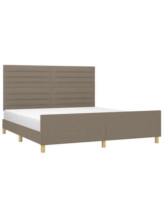 Rám postele bez matrace taupe 160 x 200 cm textil