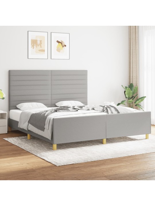 Rám postele bez matrace světle šedý 180 x 200 cm textil