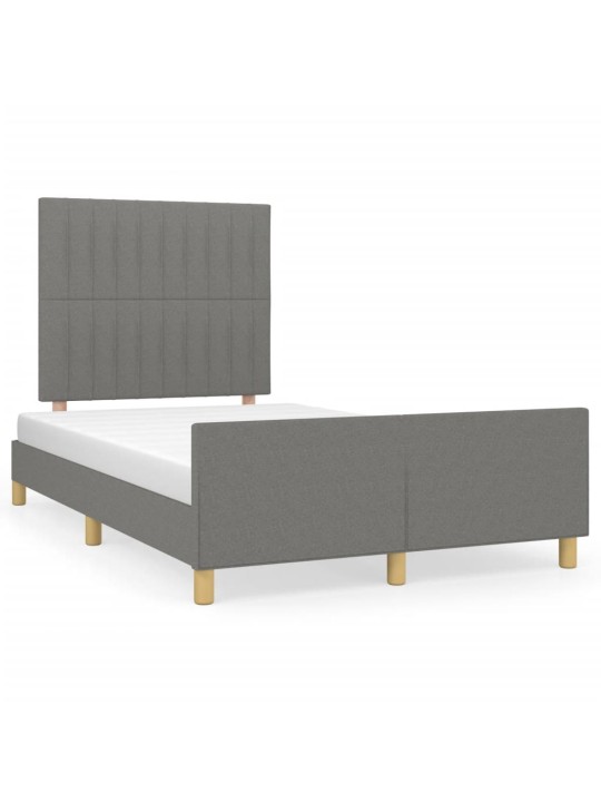 Rám postele bez matrace tmavě šedá 120 x 200 cm textil