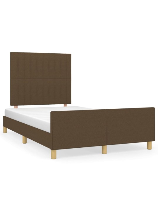 Rám postele bez matrace tmavě hnědá 120 x 200 cm textil