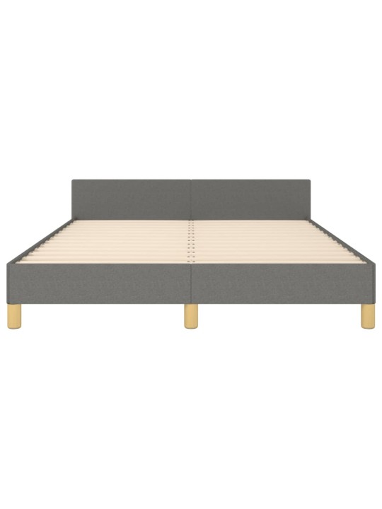 Rám postele bez matrace tmavě šedý 140 x 190 cm textil