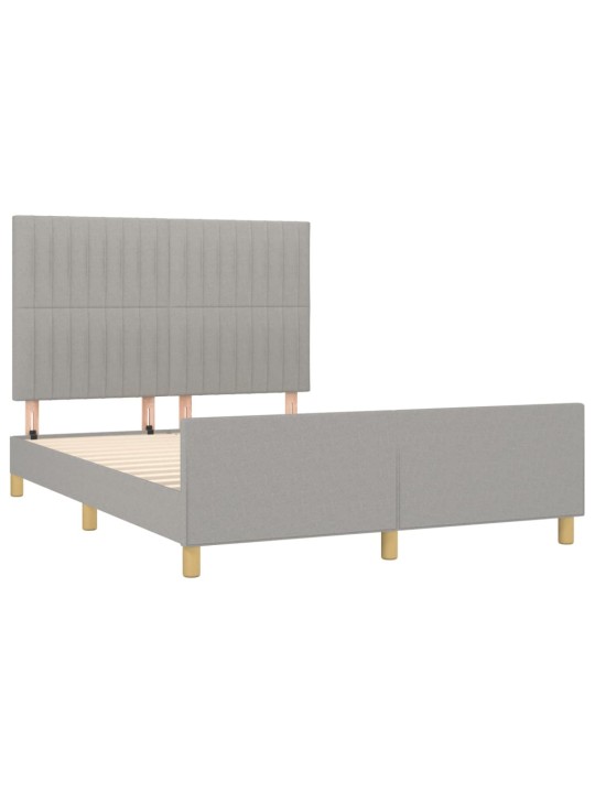 Rám postele bez matrace světle šedý 140 x 200 cm textil